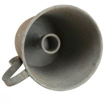Artikel Stabkerzenhalter Vintage-Tasse Grau Ø11cm H11cm