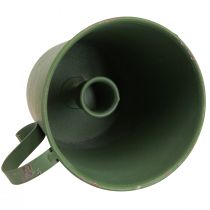 Artikel Stabkerzenhalter Tasse aus Metall Grün Ø11cm H11cm Vintage-Design