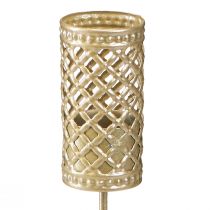 Artikel Stabkerzenhalter zum Stecken aus Metall Mattgold Ø22mm H10cm 4 Stück