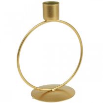 Kerzenständer Gold Stabkerzenhalter Metallring Ø10,5cm