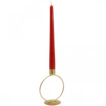 Kerzenständer Gold Stabkerzenhalter Metallring Ø10,5cm