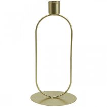 Kerzenständer Oval Stabkerzenhalter Gold Ø10cm H21cm