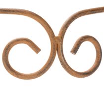 Artikel Rankhilfe aus Metall, geschwungenes Rankgitter für Garten und Pflanztöpfe, 75 cm Höhe, Braun