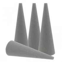 Artikel OASIS® Steckschaum Kegel SEC Grau, Trockensteckmasse H24cm Ø8cm 6 St