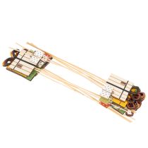 Artikel Pflanzenstecker Holz Geschenkpaket bunt 31cm 12 Stück