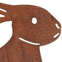 Artikel Gartenstecker Osterhase aus Metall, Edelrost-Optik, 80 cm, 4er Set