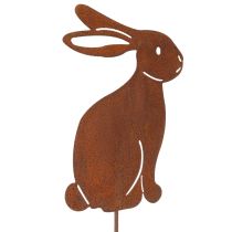 Artikel Gartenstecker Osterhase aus Metall, Edelrost-Optik, 80 cm, 4er Set