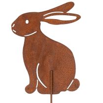 Artikel Gartenstecker Osterhase aus Metall, Edelrost-Optik, 80 cm, 4er Set