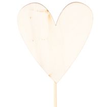 Artikel Herzstecker aus Holz Für Dich 31 cm Natur Rosa Weiß 12 Stück