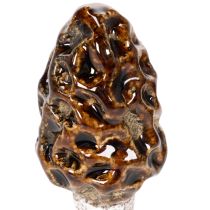 Artikel Künstlicher Deko-Morchel-Pilz aus Keramik, 13cm, Braun, 2er-Set