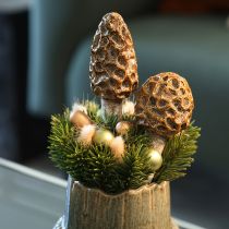 Artikel Künstlicher Deko-Morchel-Pilz aus Keramik, 13cm, Braun, 2er-Set