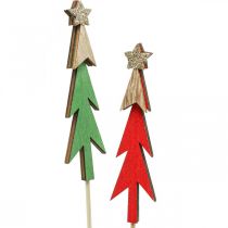 Weihnachtsstecker Tanne Blumenstecker Holz 9,5cm 16St