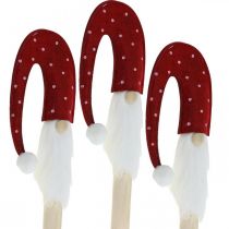 Weihnachtswichtel, Gartenstecker Wichtel, Weihnachtsdeko Holz L51cm 3St