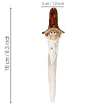 Artikel Deko Gartenfigur Zwerg aus Keramik 16cm 2er-Set für Pflanzkübel