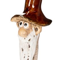 Artikel Deko Gartenfigur Zwerg aus Keramik 16cm 2er-Set für Pflanzkübel
