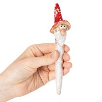 Artikel Keramik-Zwerg Gartenstecker 17cm, Rot, 2er Set