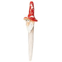 Artikel Keramik-Zwerg Gartenstecker 17cm, Rot, 2er Set