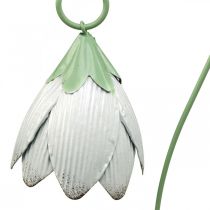 Gartenstecker Metall Deko Blumen Rosa Lila Weiß L58cm 3St