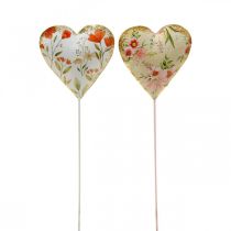 Artikel Blumenstecker Herz Dekostecker Herz Blumen 8×1,5×8cm 4 St