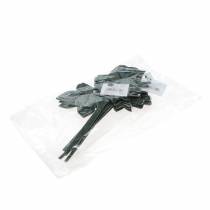 Artikel Metallstecker Rose Silber-Grau, Weiß gewaschen Metall 20cm × 11,5cm 8 St