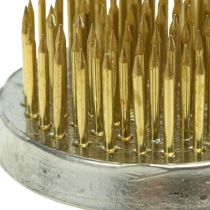 Artikel Blumenigel aus Metall Rund Ø 40mm Messing Schwarz für Ikebana
