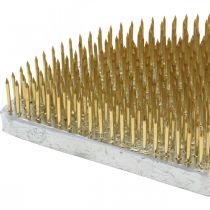 Steckigel Kenzan Viertel Steckhilfe Silbern Messing 80×80mm