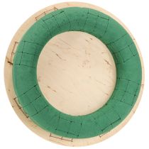 Artikel Steckschaum Kranz auf Holz Nassteckschaum Grün Ø29cm