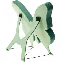 Artikel Steckschaumfigur Schmetterling mit Holzaufsteller 56 x 40 cm Grün