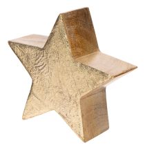 Artikel Deko-Sterne aus Holz Gold Ø10cm 3er-Set für Innen