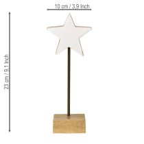 Artikel Stern aus Holz Weiß Holzsterne zum Hinstellen H23cm 2 St
