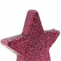 Artikel Streudeko Glitterstern 6,5cm Pink 36St