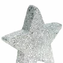 Artikel Streudeko Sterne mit Glitter Ø6,5cm Silbern 36St