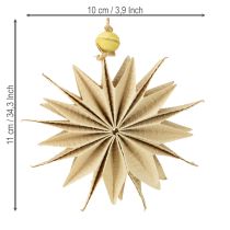 Artikel Sterne aus Papier Papiersterne Naturfarben Ø10cm 6 St