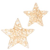 Artikel Deko Stern Set aus Draht Gold 7 cm und 10 cm 12 Stück Innenbereich