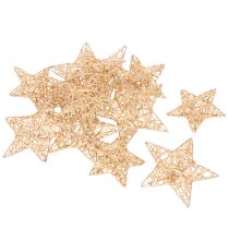 Artikel Deko Stern Set aus Draht Gold 7 cm und 10 cm 12 Stück Innenbereich