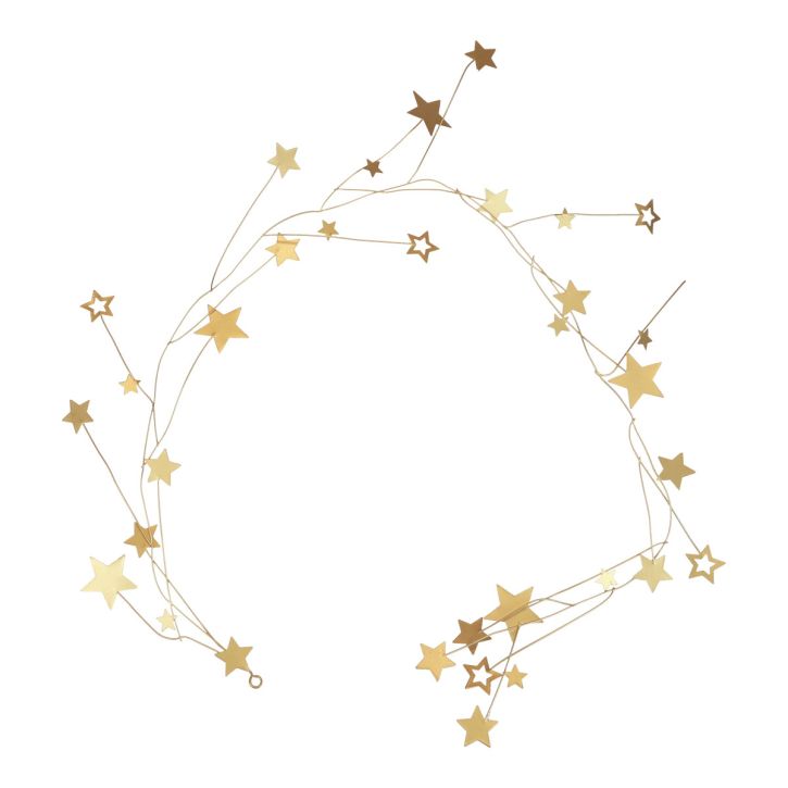 Sterne Deko Dekohänger Weihnachten Metall Gold 85cm