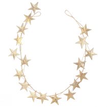 Artikel Sternengirlande für Weihnachten Metall Gold L180cm