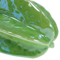 Artikel Sternfrucht Karambola aus Keramik, 10 cm, Grün, 3er-Set