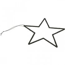Artikel Weihnachtsstern Anhänger Schwarz 17,5 cm, 9 Stück
