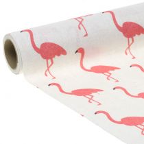 Artikel Dekostoff Flamingo Weiß-Pink 30cm x 3m