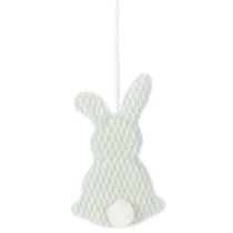 Artikel Osterhasen-Aufhänger aus Stoff in Pastellfarben mit Bommel 13 cm 3er-Set für Innenbereich