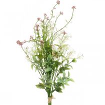 Frühlingsstrauß künstlich Pink, Weiß, Grün Kunstblumenstrauß H43cm