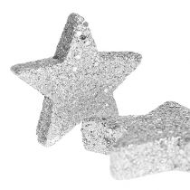 Sterne zum Streuen Silber sort. 4-5cm 40St