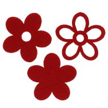 Artikel Streu-Deko Filzblume Rot sortiert im Mix Ø4cm 72 St