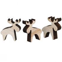 Artikel Streudeko Holz Elch Natur Dunkelbraun 2x2,5 cm 108 Stück
