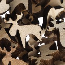 Artikel Streudeko Holz Elch Natur Dunkelbraun 2x2,5 cm 108 Stück