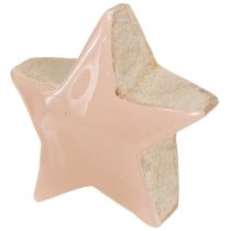 Artikel Streudeko Sterne Holzsterne Rosa Weiß Gelb Ø3cm 9 St