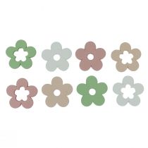 Artikel Streudeko Holzblumen Tischdeko Farbig 2 Motive Ø3cm 24 St