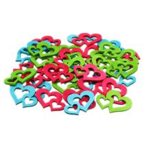 Streudeko Holzherzen bunt sort. 3cm x 4cm 72St