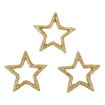 Artikel Streudeko Weihnachten Sterne Golden Glitter Ø4cm 120 St